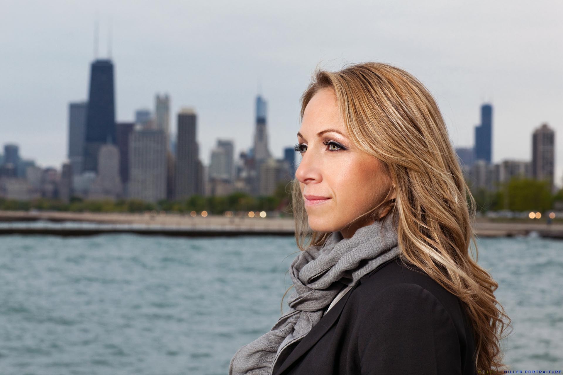 Chicago skyline outdoor headshots